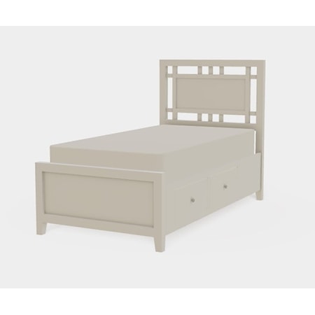 Atwood Twin XL Right Drawerside Gridwork Bed