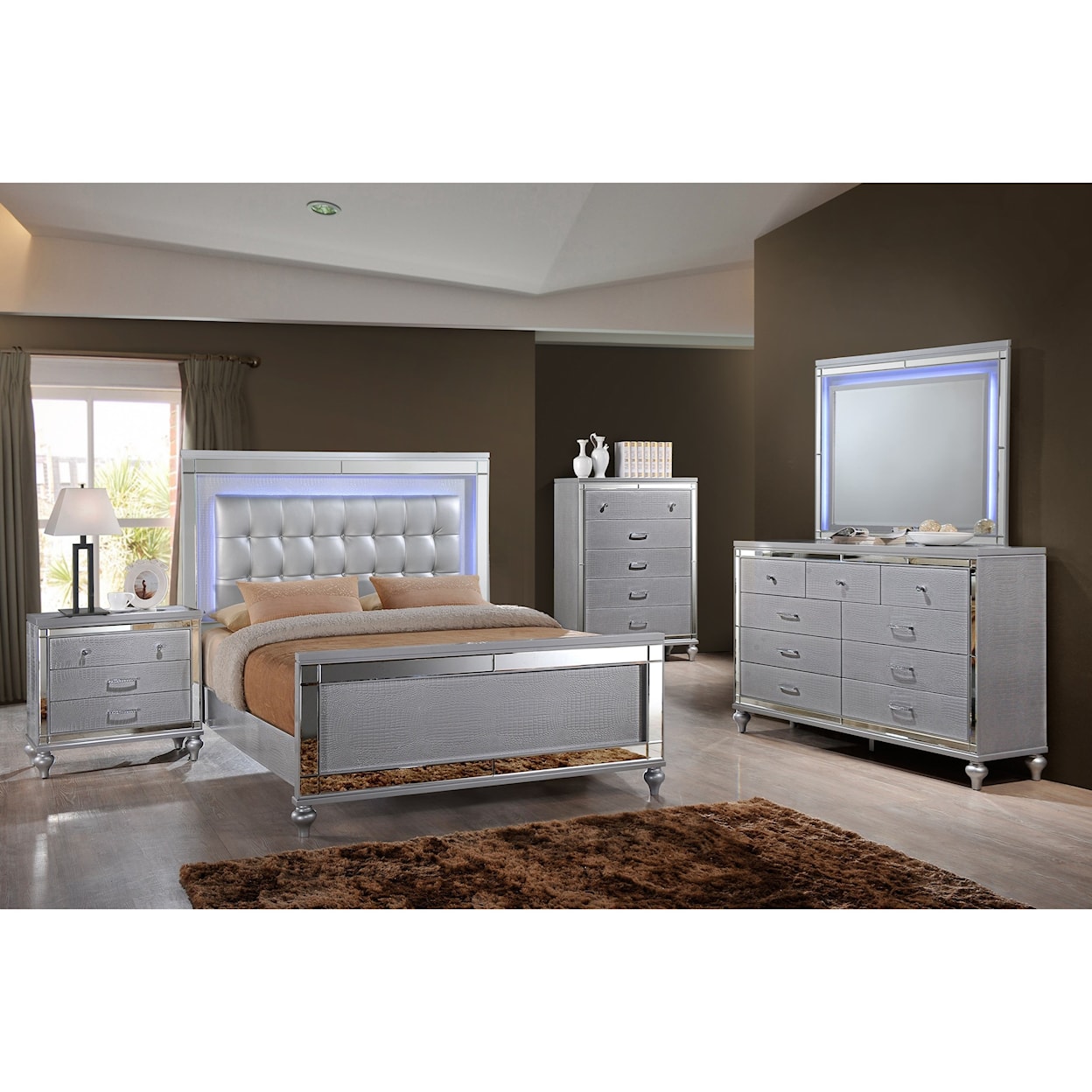 New Classic Valentino Cal King Bedroom Group