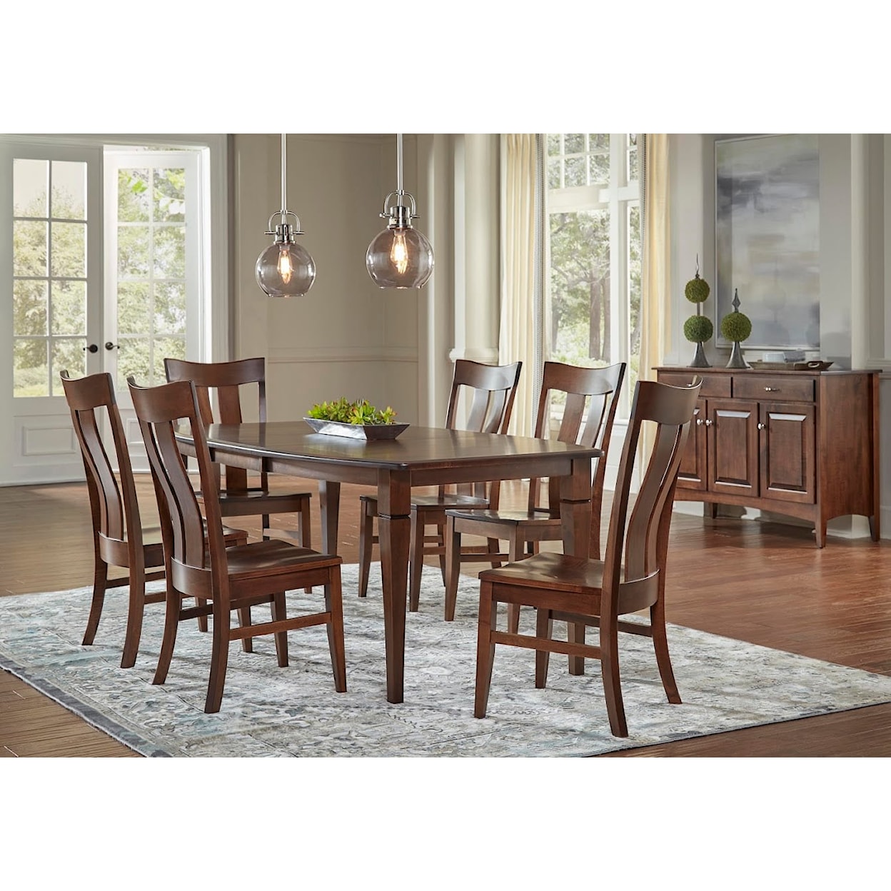 Archbold Furniture Amish Essentials Casual Dining 7-Piece Dining Set