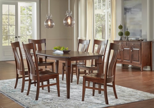 7-Piece Boat Table and Florence Side Chair Dining Set