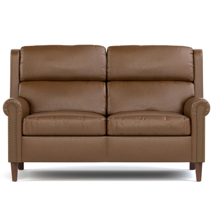 Woodlands Small Roll Arm Loveseat with Nails