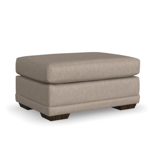 Contemporary Customizable Leather Ottoman
