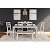 Signature Design by Ashley Furniture Stonehollow Dining Table and Chairs with Bench Set