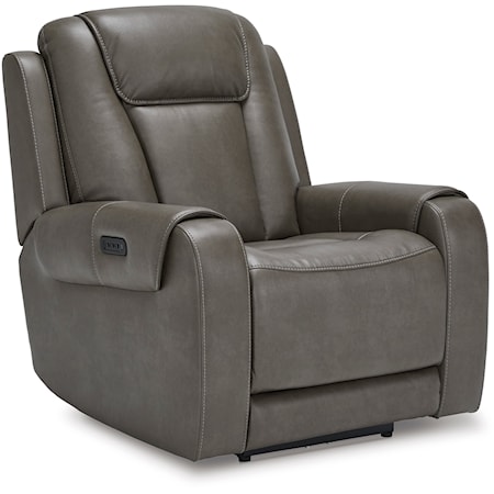 Contemporary Power Recliner with Adjustable Headrest