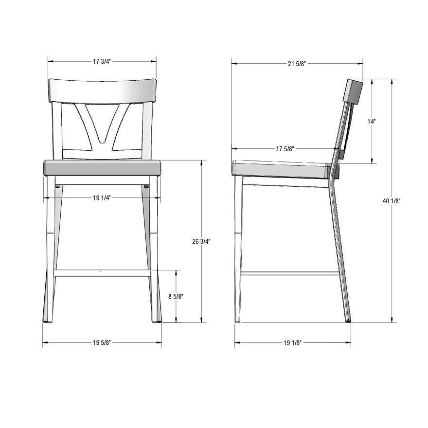 Upholstered Counter Height Dining Stool