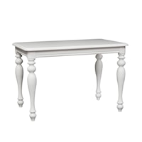 Transitional Square Gathering Table with Leaf Insert