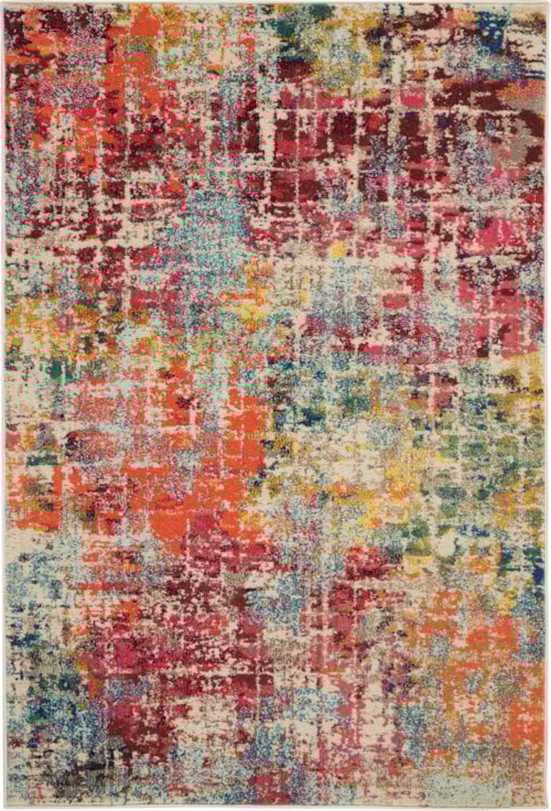3'11" x 5'11" Pink/Multicolor Rectangle Rug