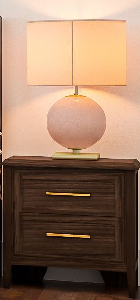 Transitional 2-Drawer Nightstand with Felt-Lined Top Drawer