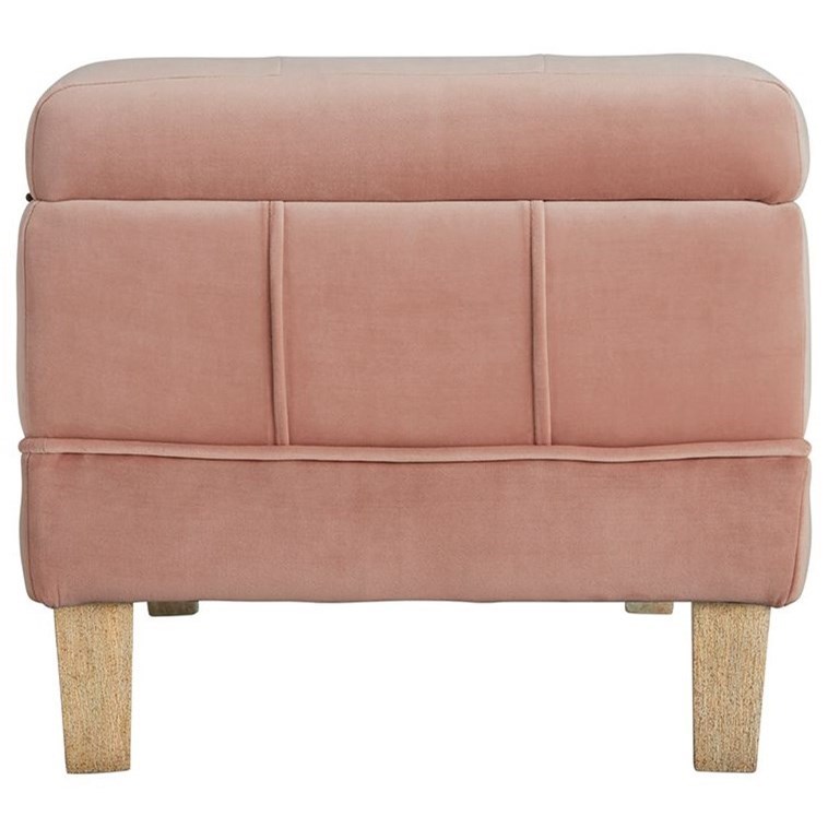 Elements International Crosby- Tufted Storage Ottoman