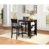 New Classic Gio GIO EBONY 30" 3 PIECE COUNTER TABLE | WITH S