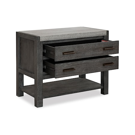 2-Drawer Open Nightstand