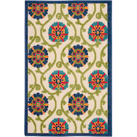 2'8" x 4' Blue/Multicolor Rectangle Rug