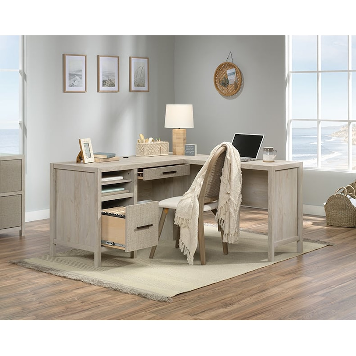 Sauder Pacific View L-Shaped Desk