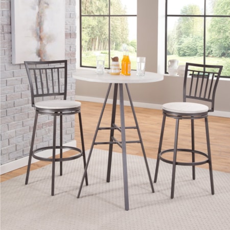 Metal Back Stool