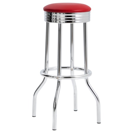 Swivel Bar Stool Red