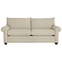 Casual 2-Cushion Sofa with Rolled Arms