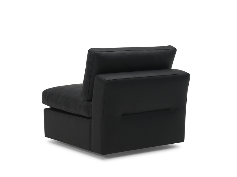 Finished Armless Harlo Swivel Chair