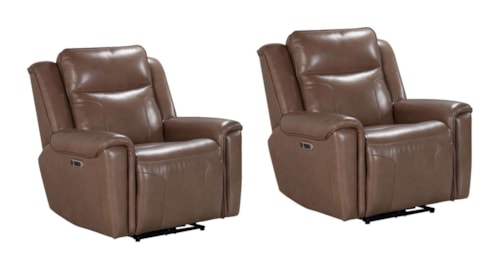 Casual Zero Gravity Power Recliner with Power Headrest (Set of 2)