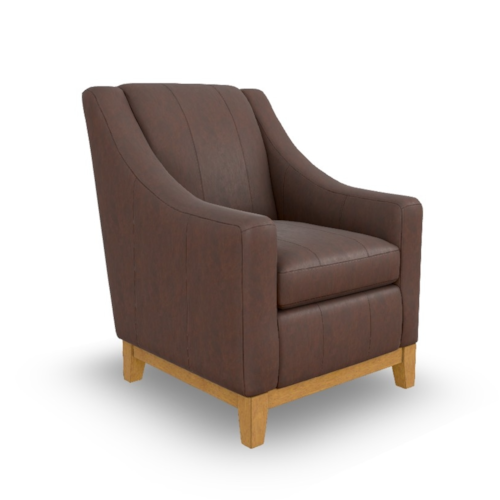 Contemporary Club Chair with Reversible Cushion