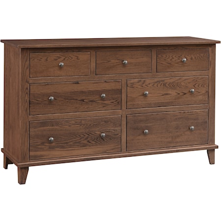 Solid Wood 7-Drawer Dresser