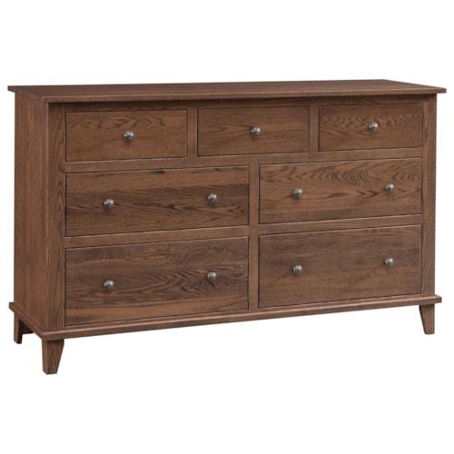 Solid Wood 7-Drawer Dresser