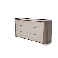 Contemporary 7-Drawer Dresser with Velvet Lined Drawers