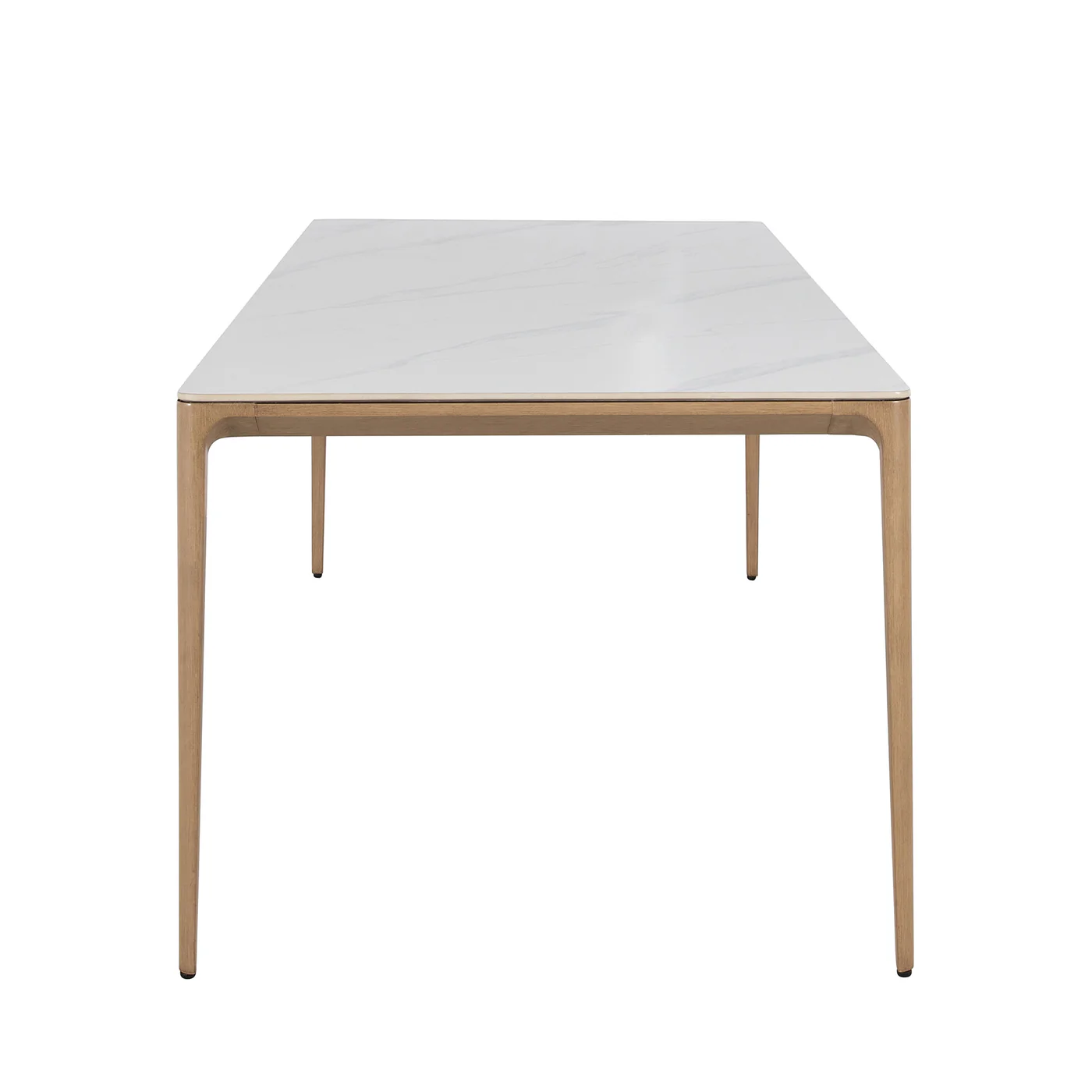Modern 86" Stone-Top Dining Table
