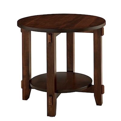Archbold Furniture Amish Essentials Living Round End Table