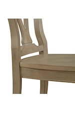 Liberty Furniture Magnolia Manor Traditional Splat Back Side Chair with Turned Legs and Nylon Chair Glides