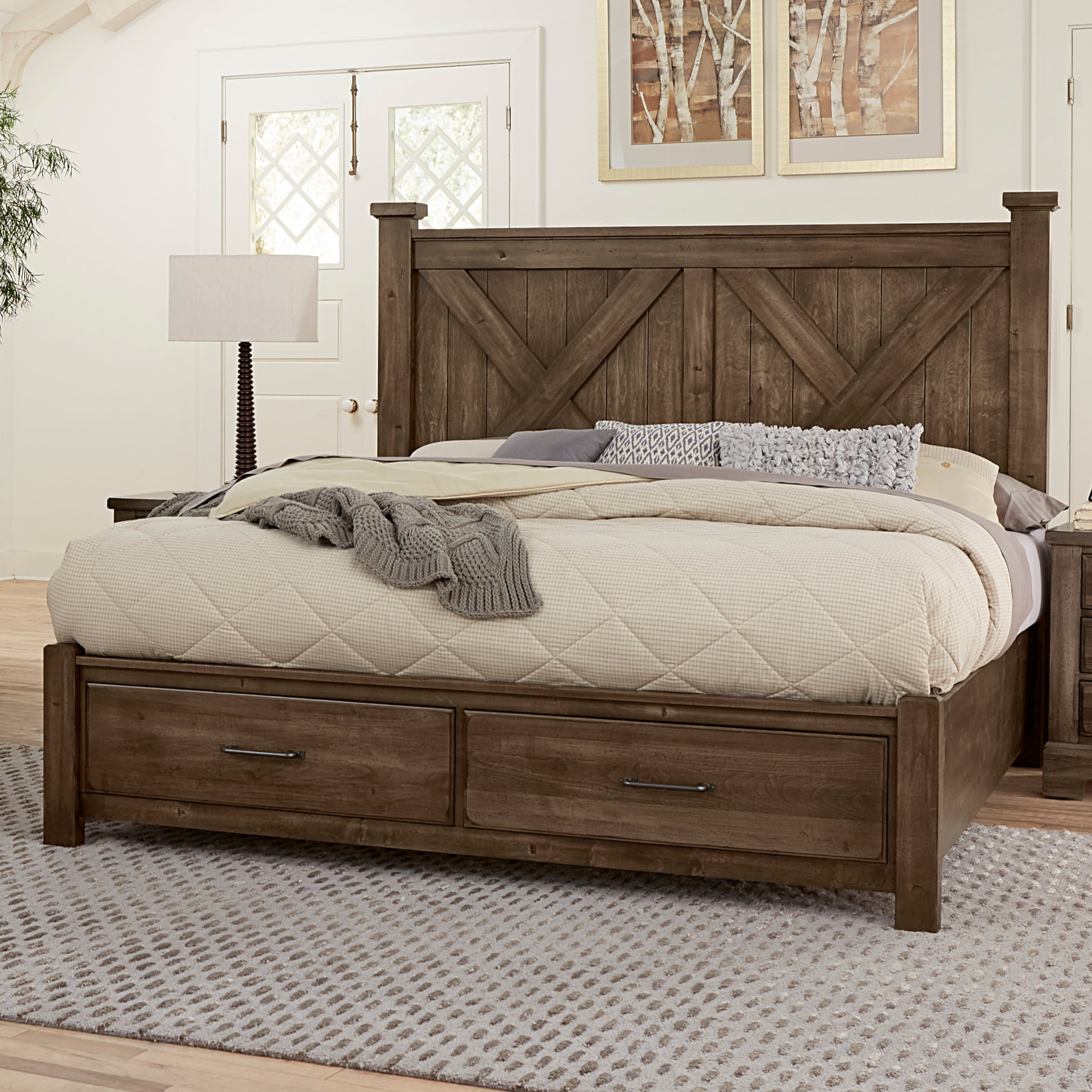 Artisan & Post Cool Rustic King "X" Panel Bed