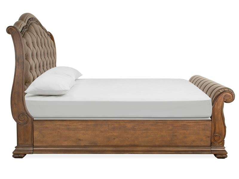 King Upholstered Sleigh Bed