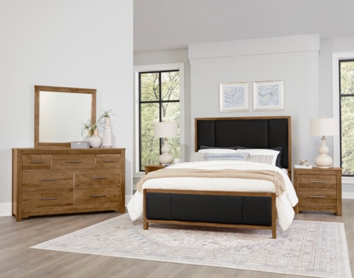 Transitional Upholstered Queen Bedroom Set