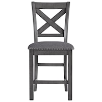 Counter Height Bar Stool with X Back