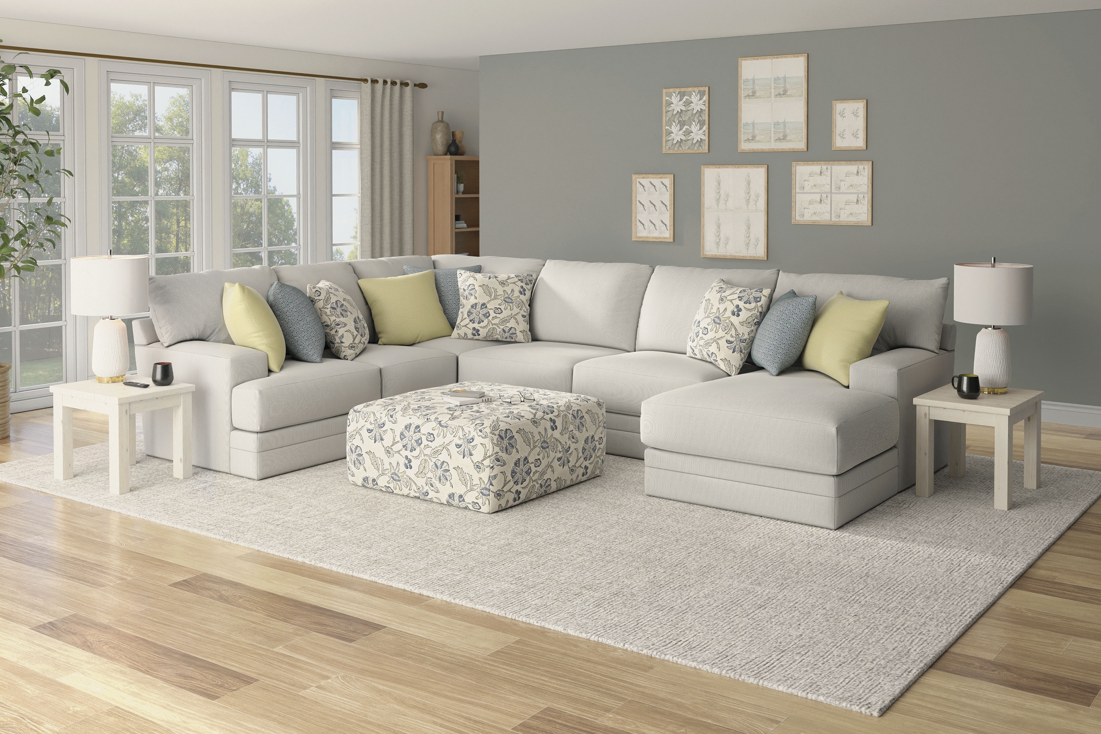 Jackson Furniture Stockbridge 3-Piece Sectional Sofa with Chaise