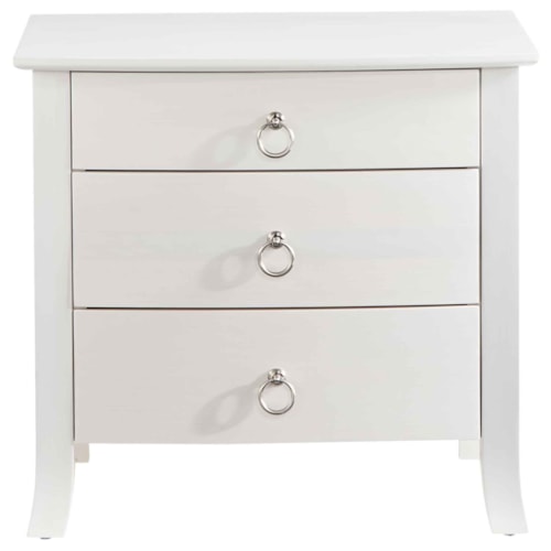 Customizable Solid Wood 3-Drawer Nightstand