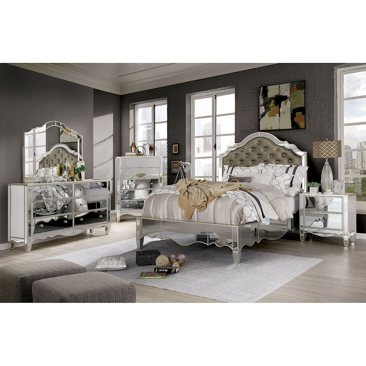 Furniture of America Eliora 4-Piece Queen Bedroom Set