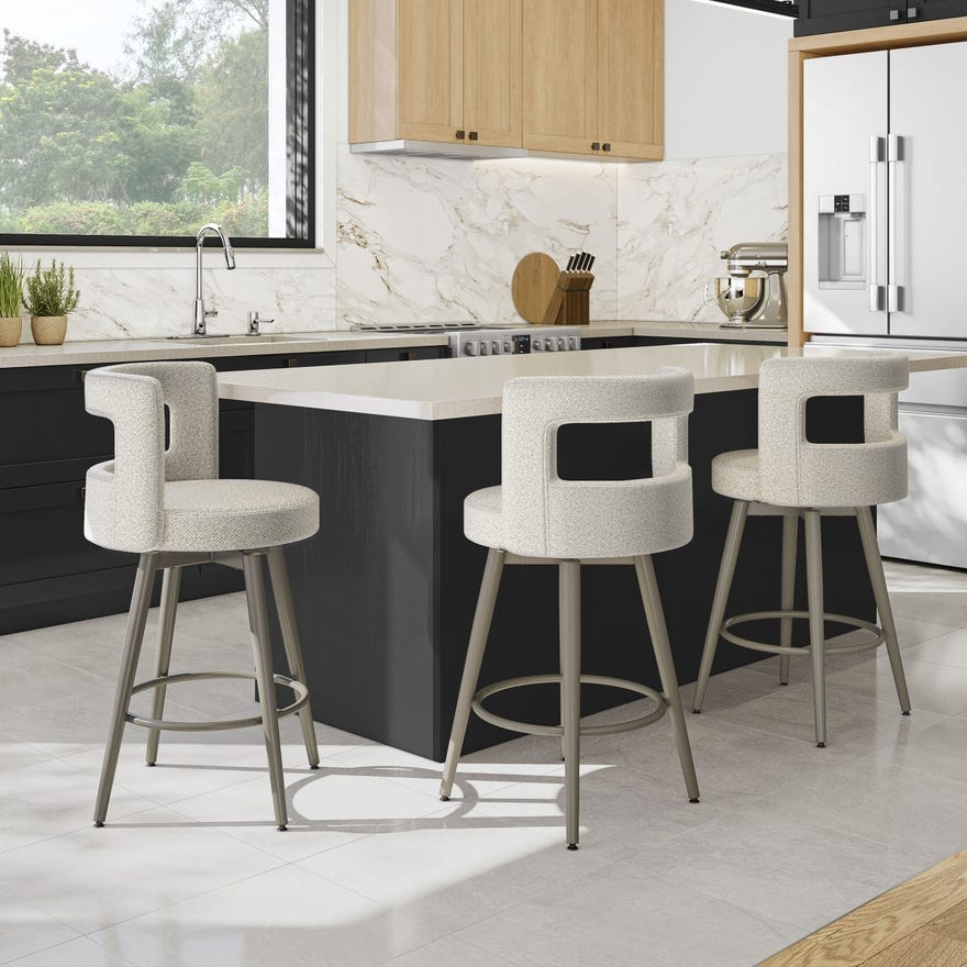 Upholstered Swivel Bar Stool