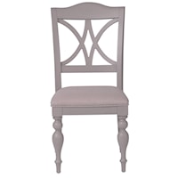 Transitional Upholstered Side Chair with Splat Back