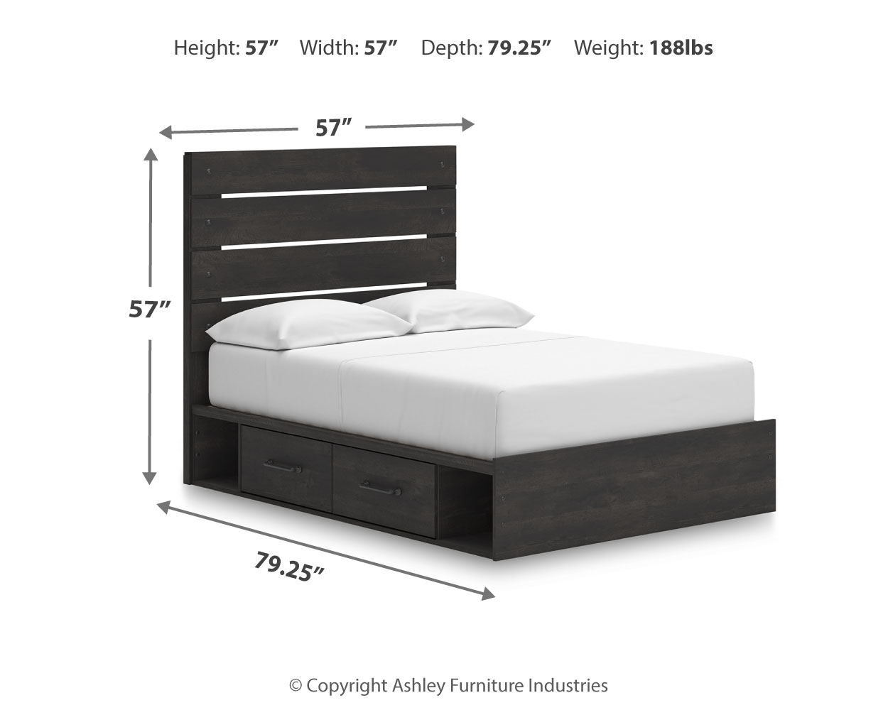 Signature Design by Ashley Hollivern Full Panel Storage Bed