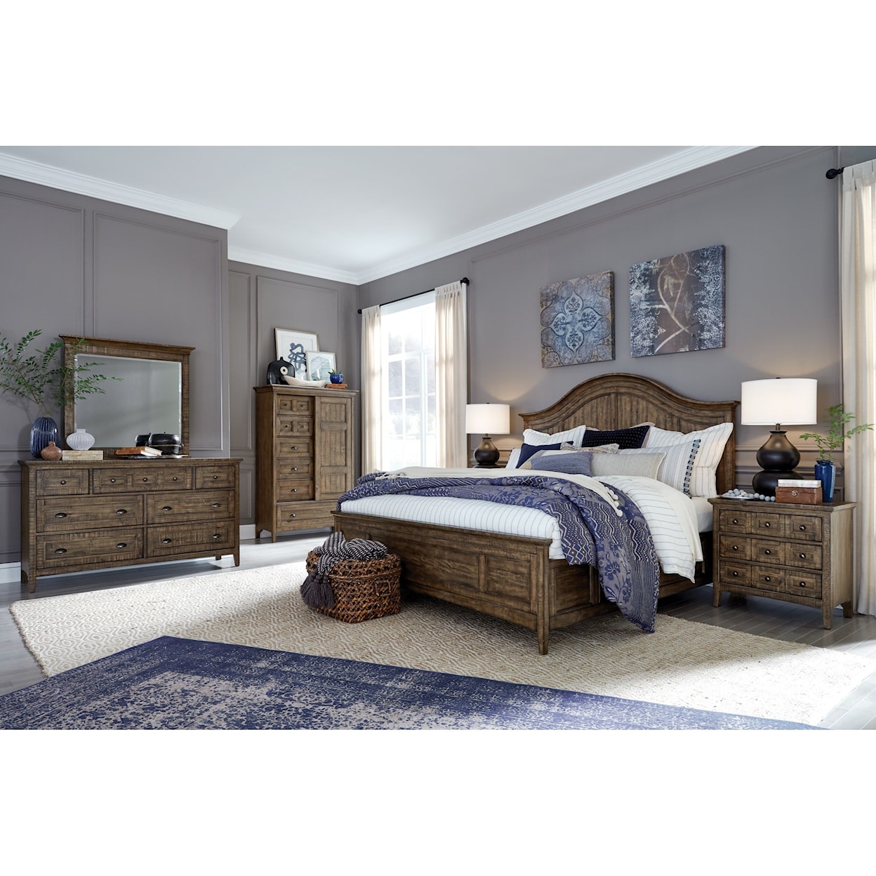 Magnussen Home Bay Creek Bedroom California King Arched Bed