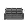 Flexsteel Linden Leather TRIPLE Power Reclining Sofa