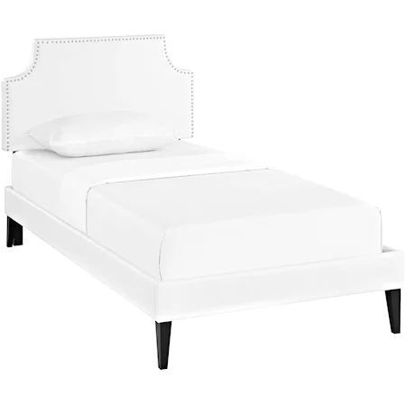 Twin Vinyl Platform Bed