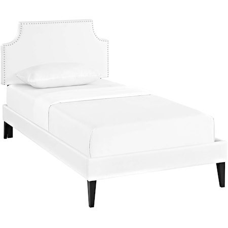 Twin Vinyl Platform Bed