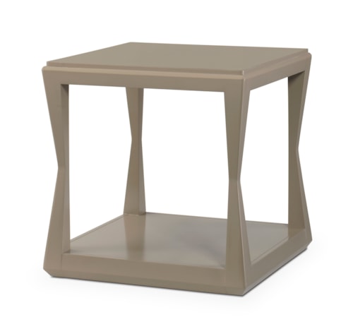 Transitional Decoeur Chairside Table with Open Shelf