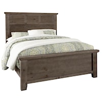 Transitional King Louver Bed
