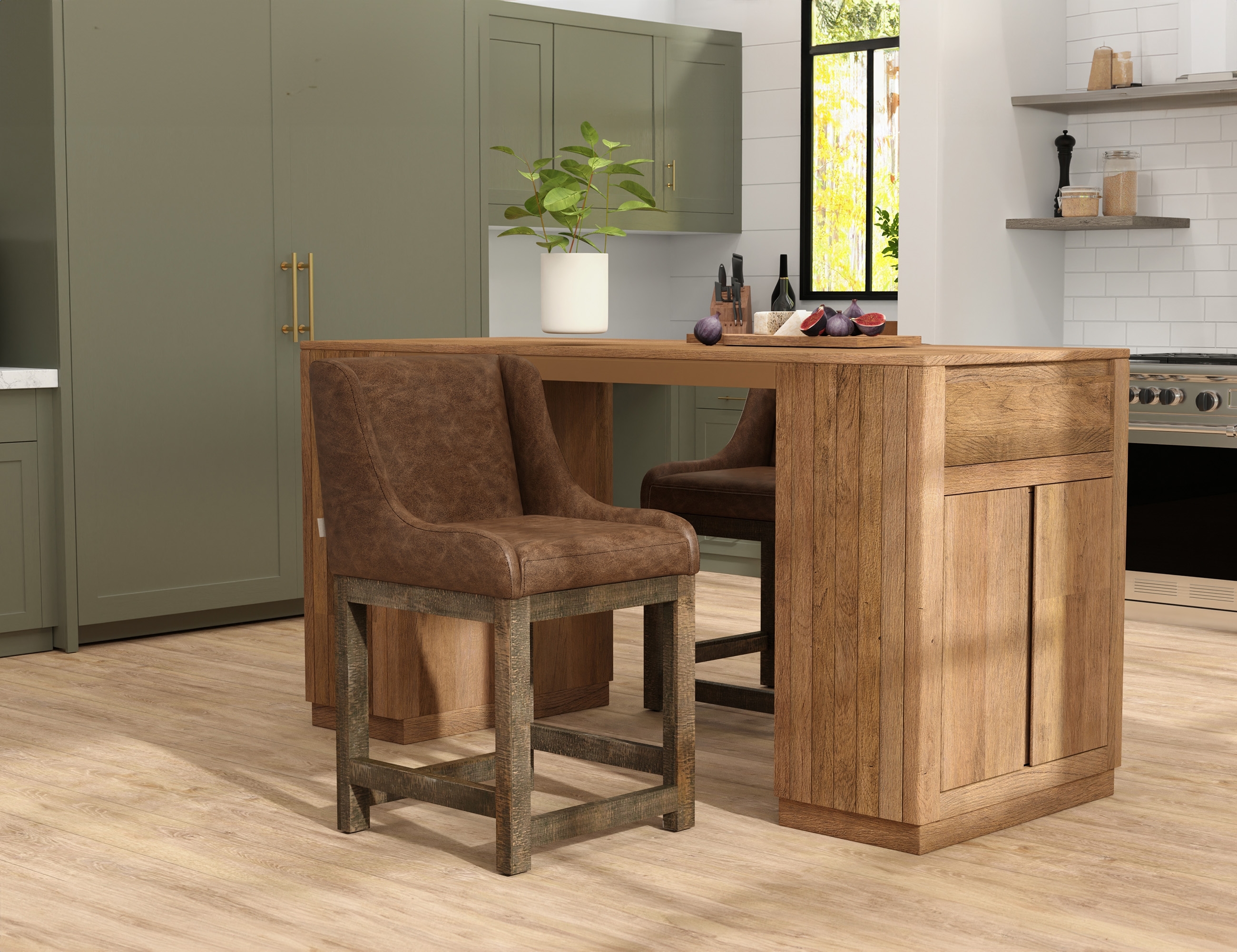 Upholstered Counter-Height Barstool