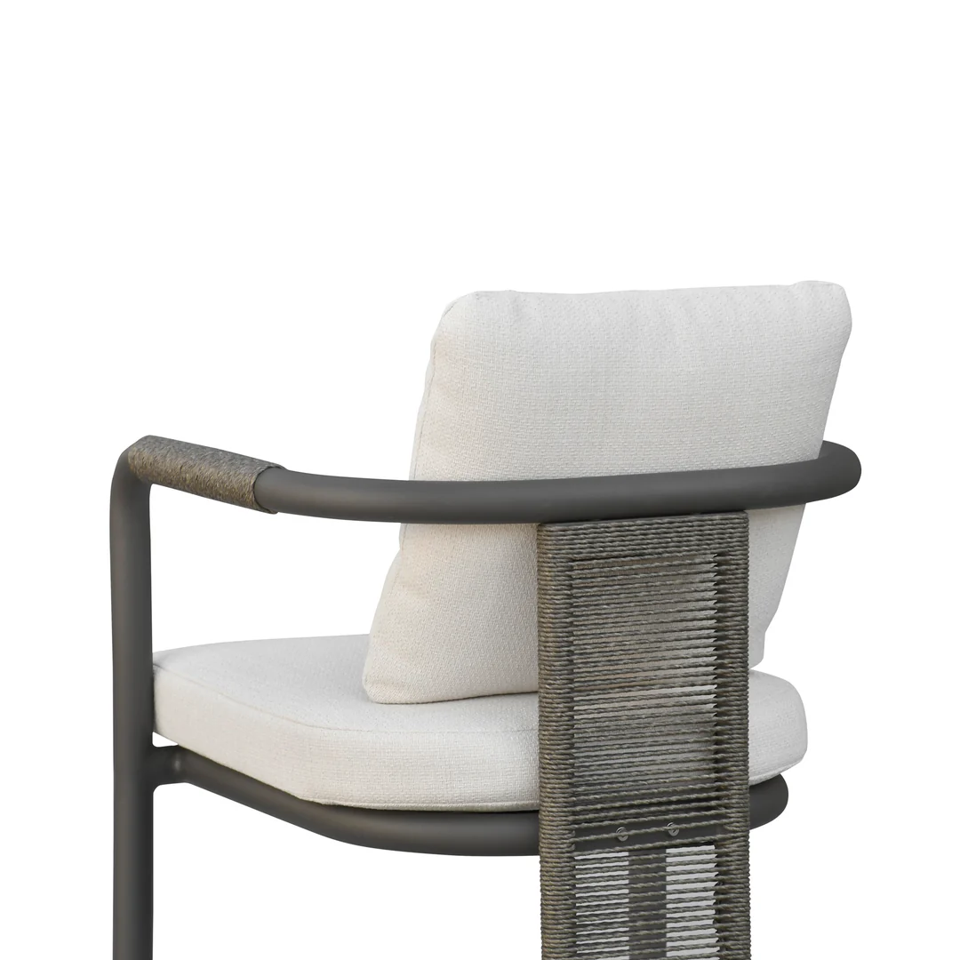 Armen Living Dorado Outdoor Cushioned Dining Arm Chair