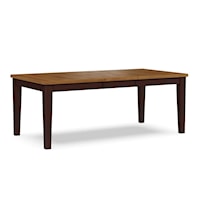 Farmhouse Two-Tone Dining Table with Shaker Legs