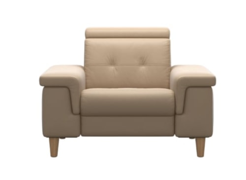 Contemporary Manual Recliner with A2 Arms