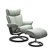 Stressless by Ekornes Magic Medium Reclining Chair and Ottoman